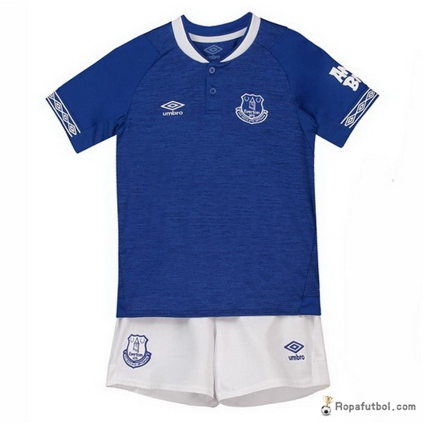 Camiseta Everton Replica Primera Ropa Conjunto De Niño 2018/19 Azul Blanco